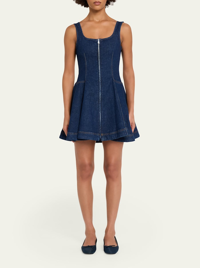 SIMKHAI Eleodra Denim Mini Dress outlook