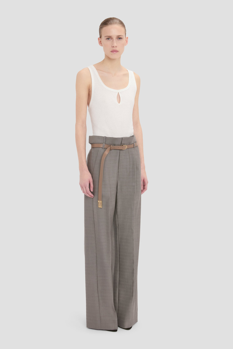 Pleated Waist Trouser In Nickel 4