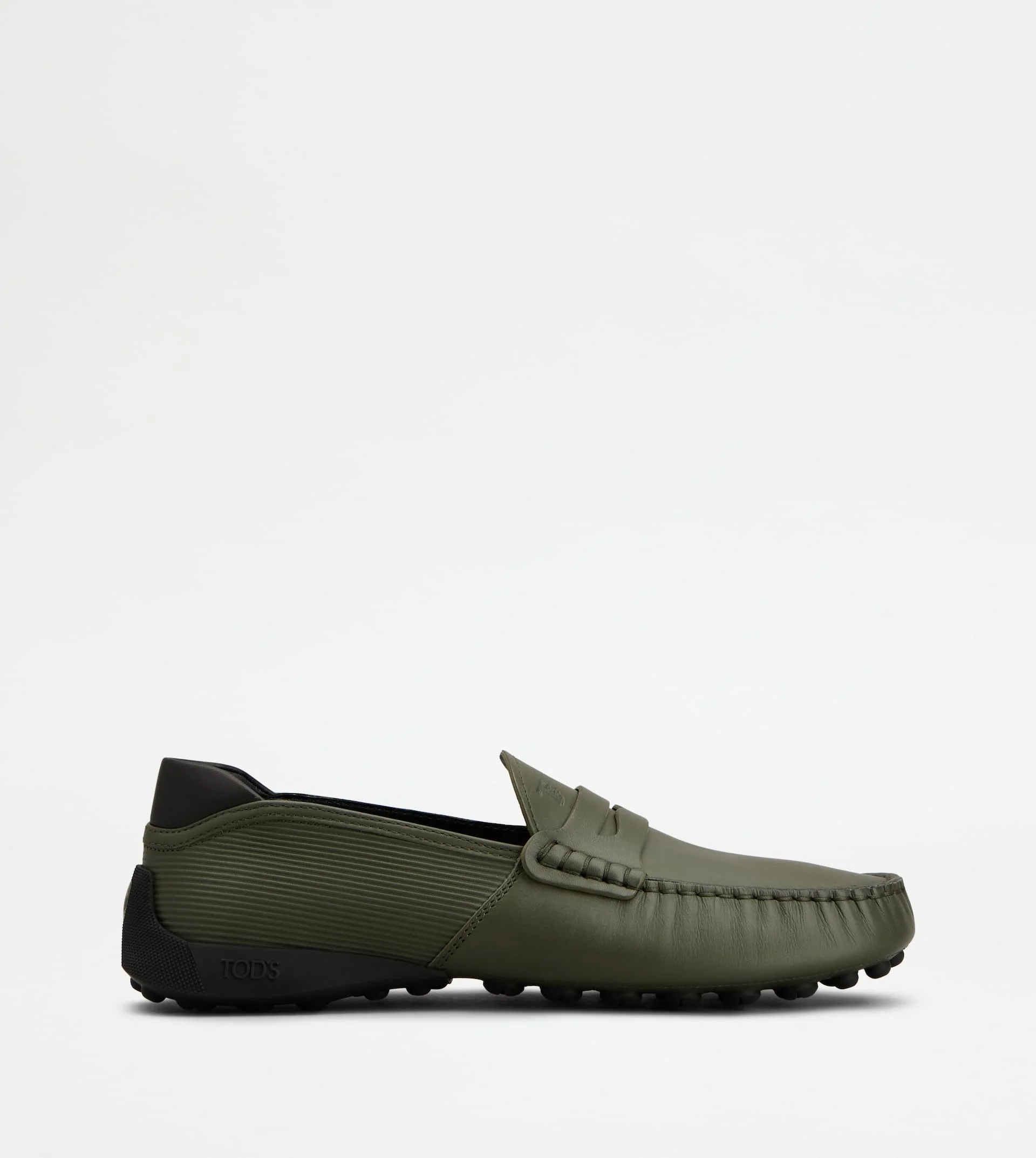 LOAFERS IN LEATHER - GREEN, BLACK - 1