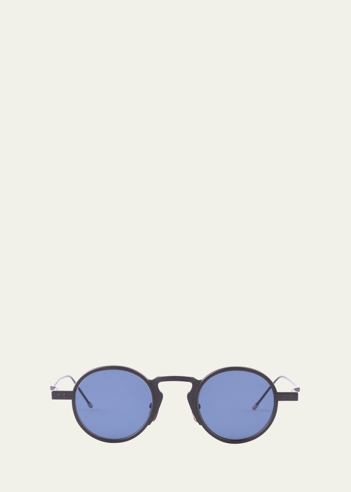 Men's Titanium Round Sunglasses - 1