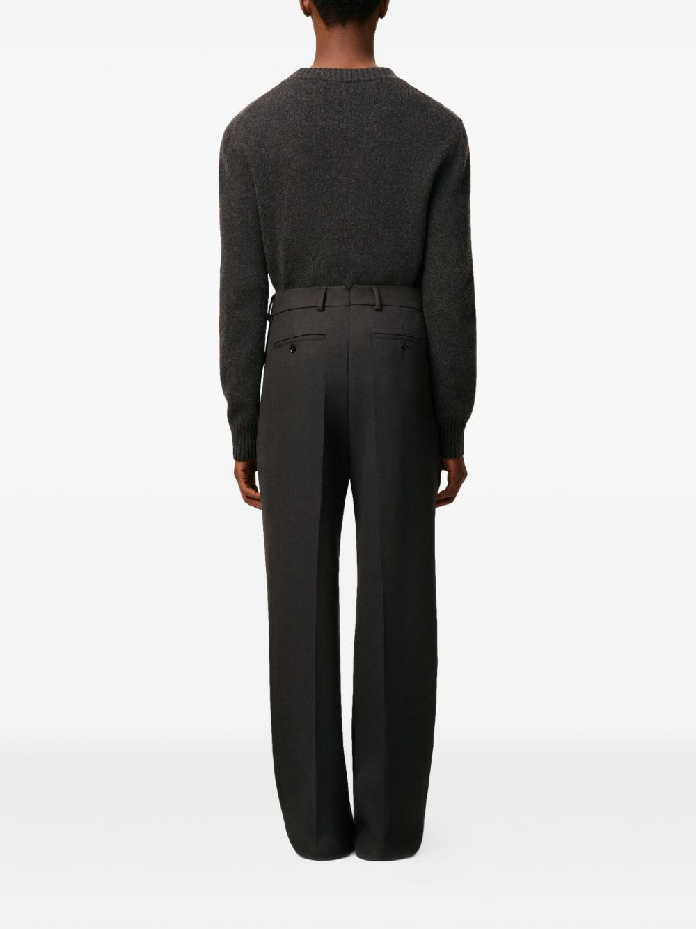 pleated wide-leg trousers - 4