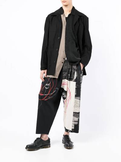 Yohji Yamamoto long-sleeve cotton shirt outlook