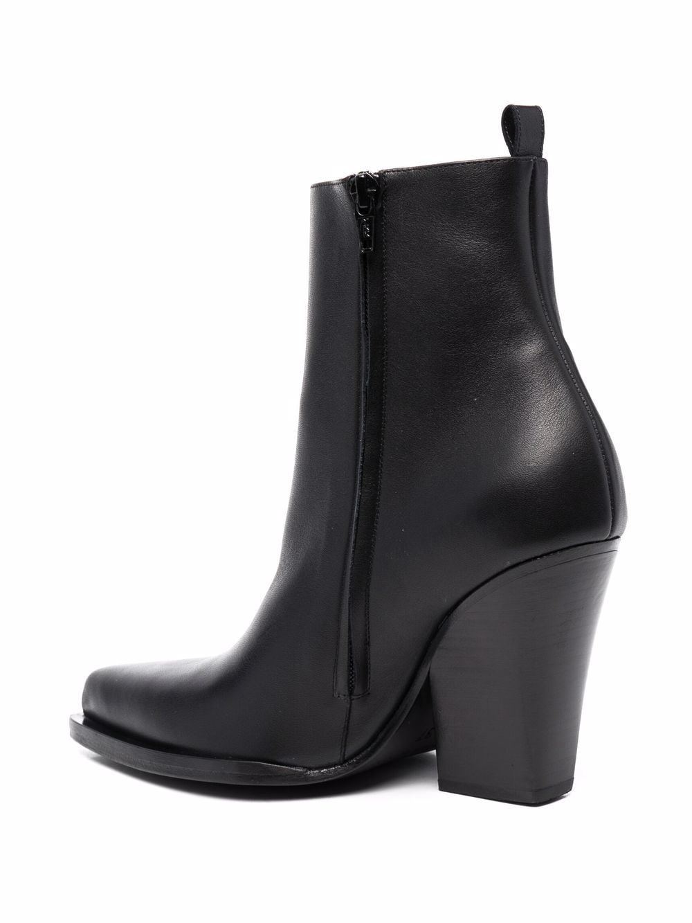 pointed leather boots - 3