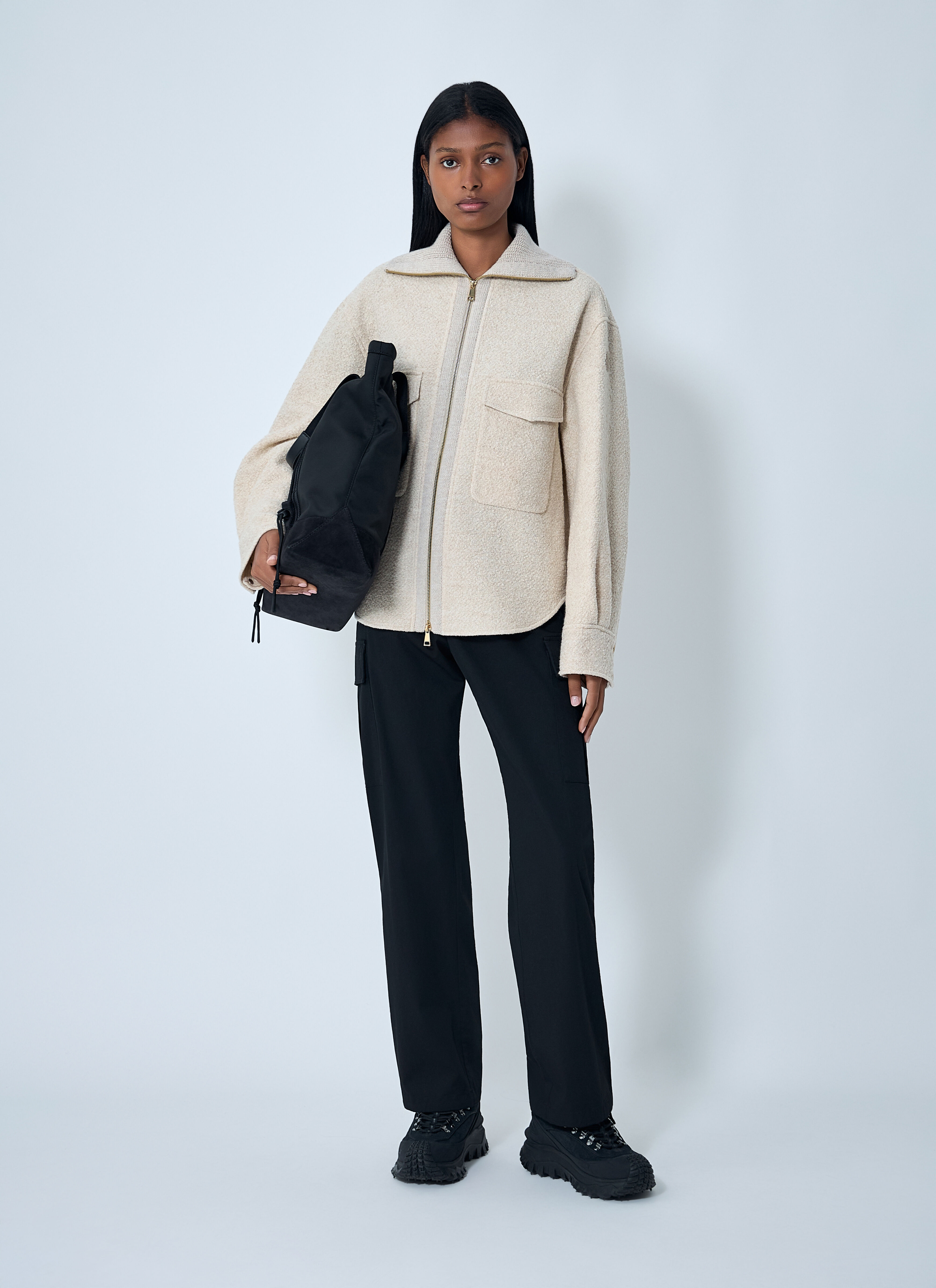 Wool-Blend Bouclé Shirt Jacket - 2