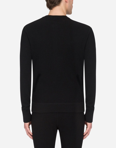 Dolce & Gabbana Wool granddad-neck sweater with long sleeves outlook