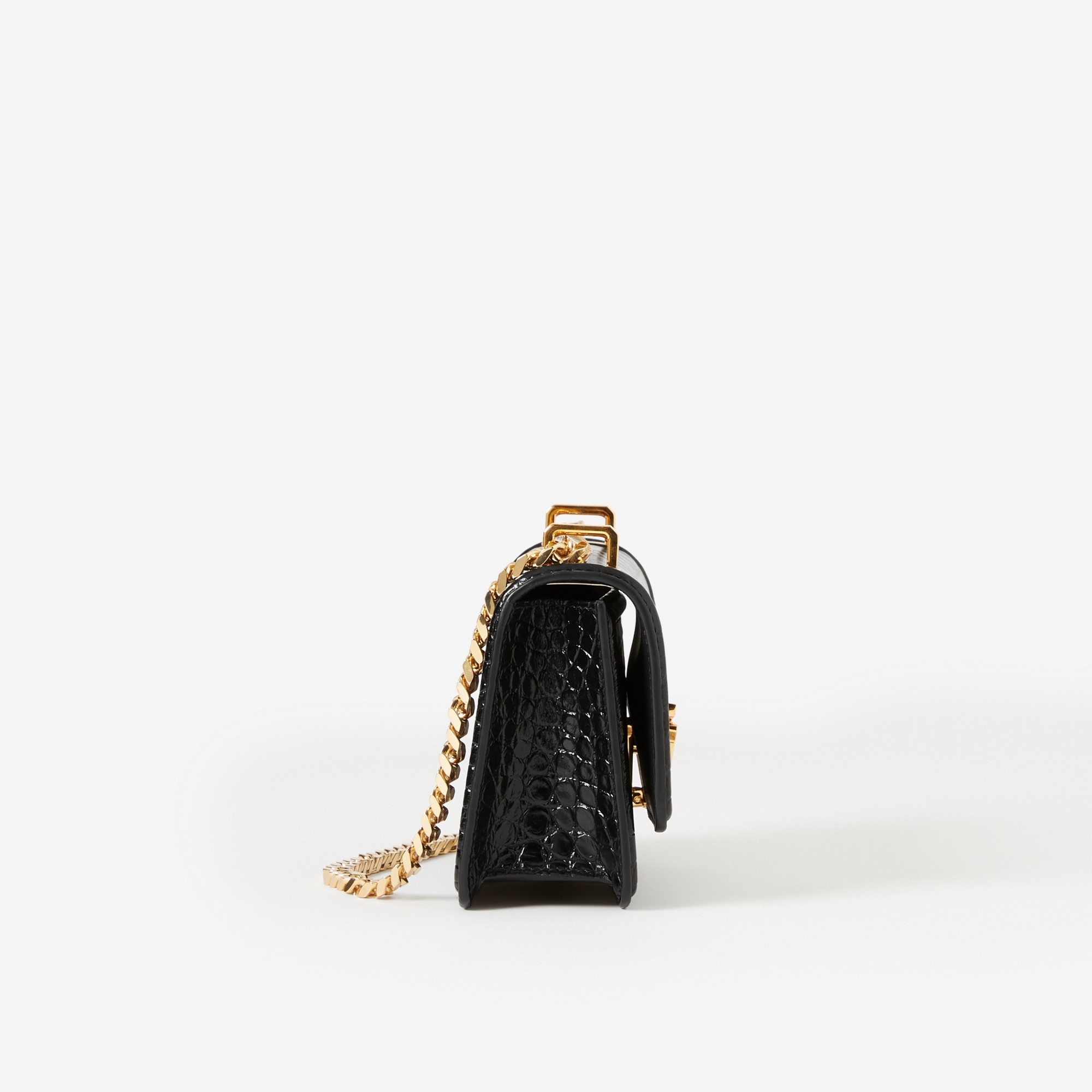 Mini Embossed Leather Chain TB Bag - 2