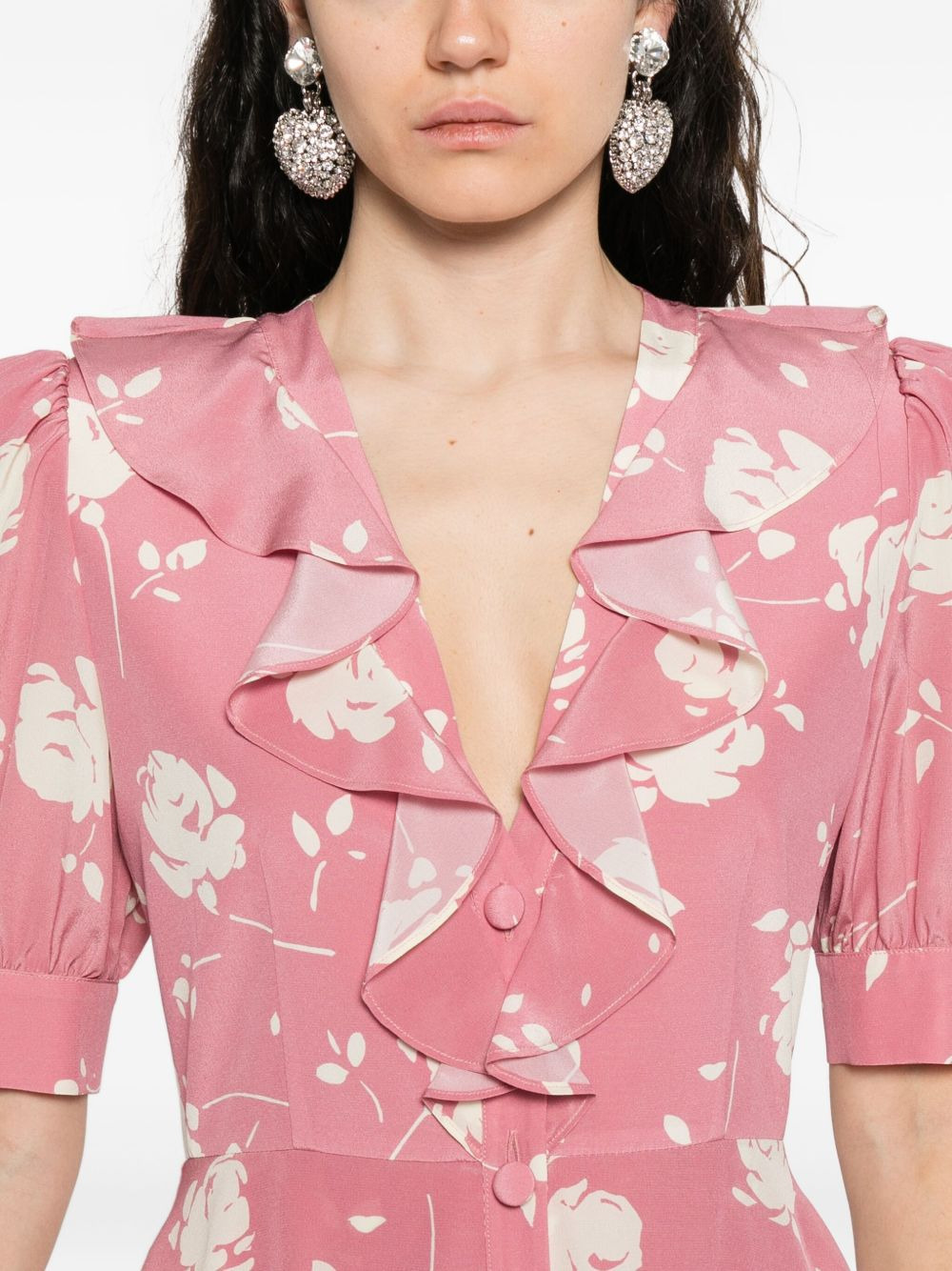 floral-print midi dress - 5