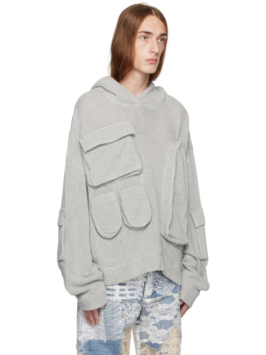 Gray Multi Pocket Hoodie - 2