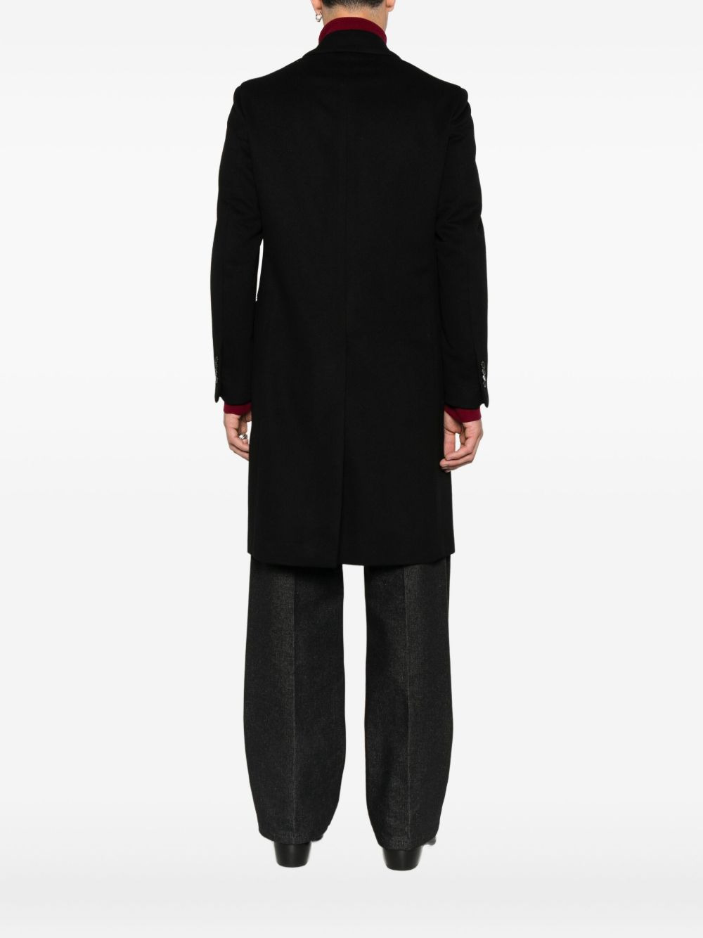 double-breasted virgin-wool coat - 4
