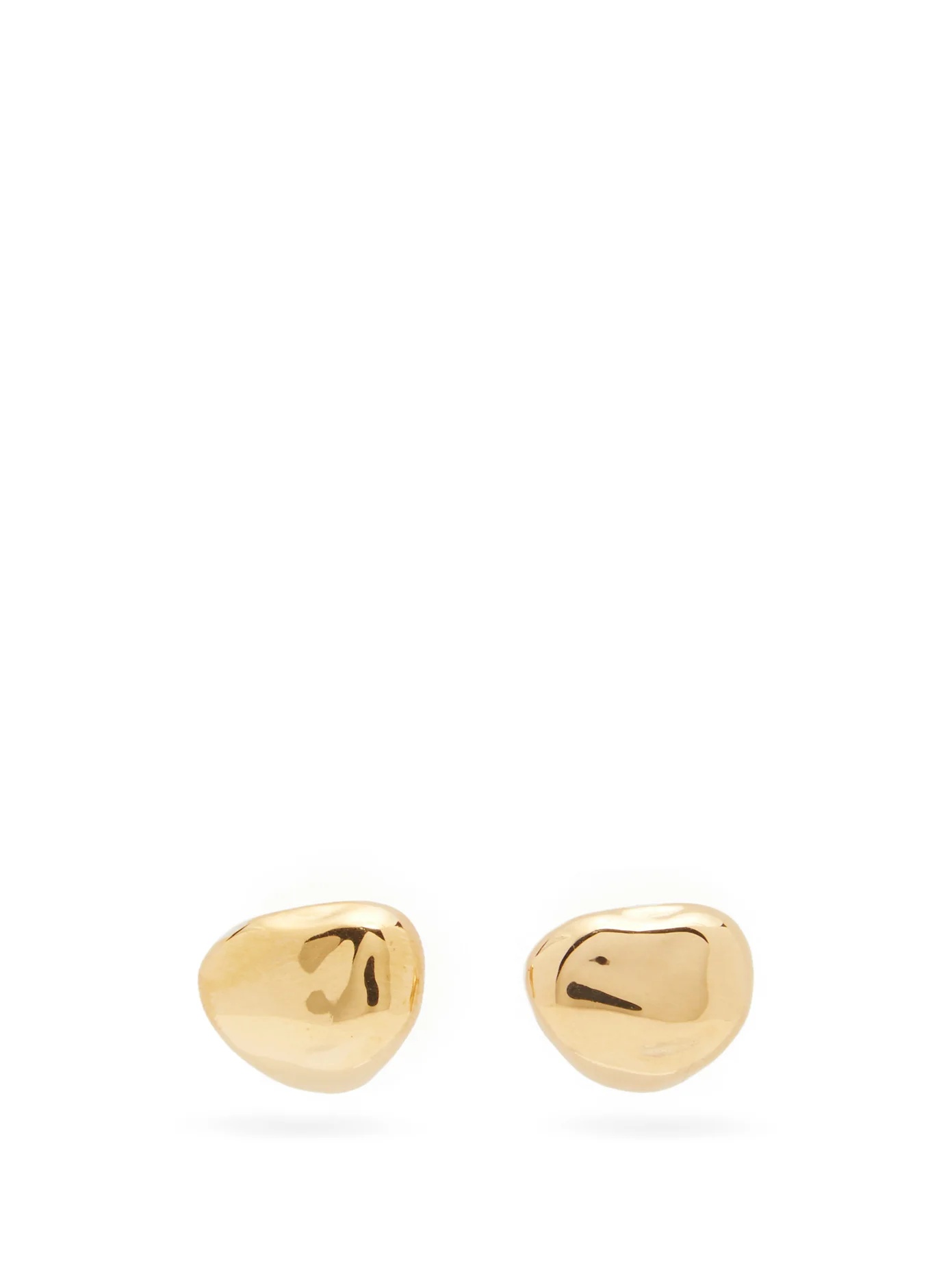 Nugget 18kt gold-plated stud earrings - 1