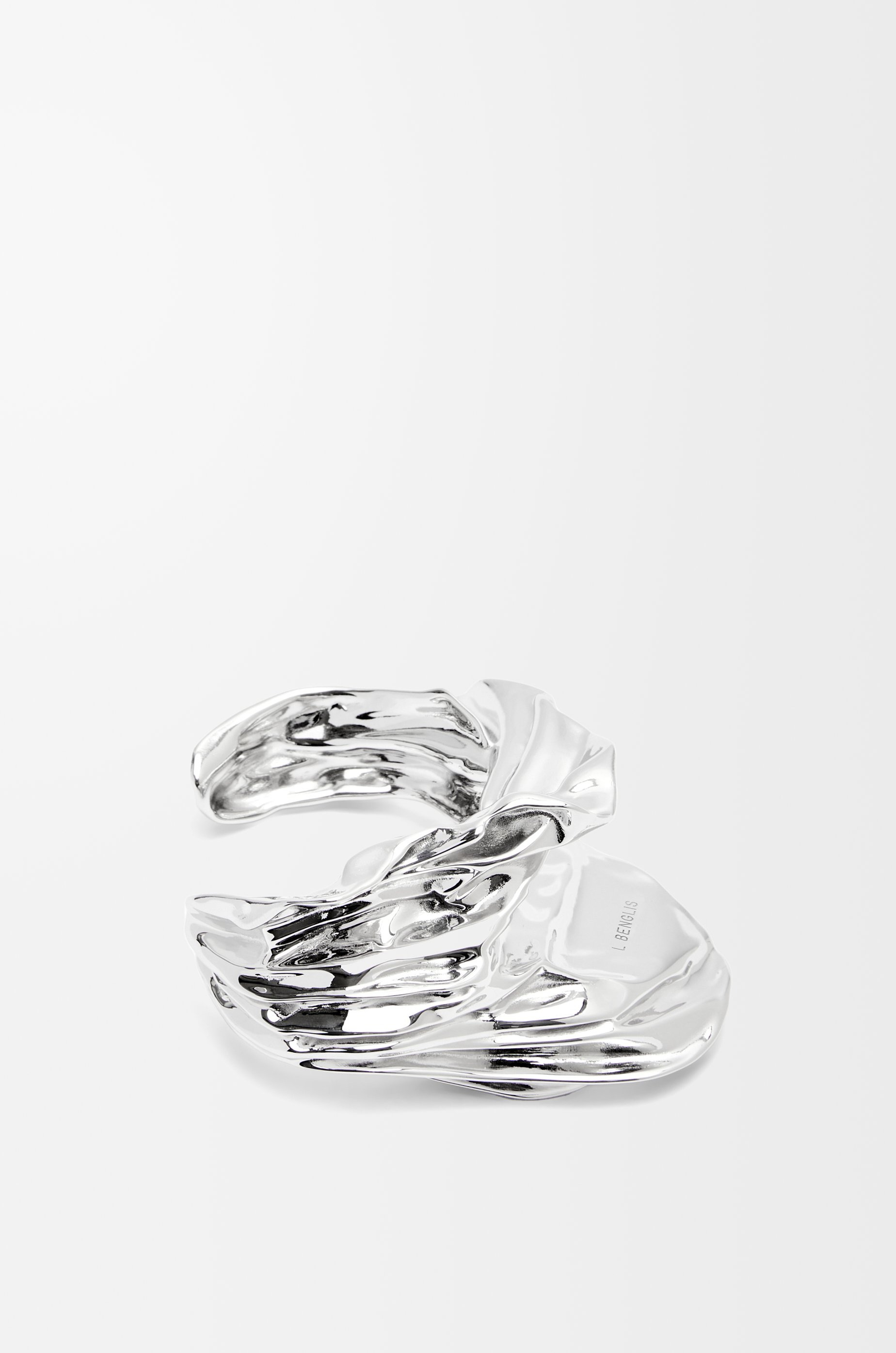 Pleated Fan cuff in sterling silver - 3