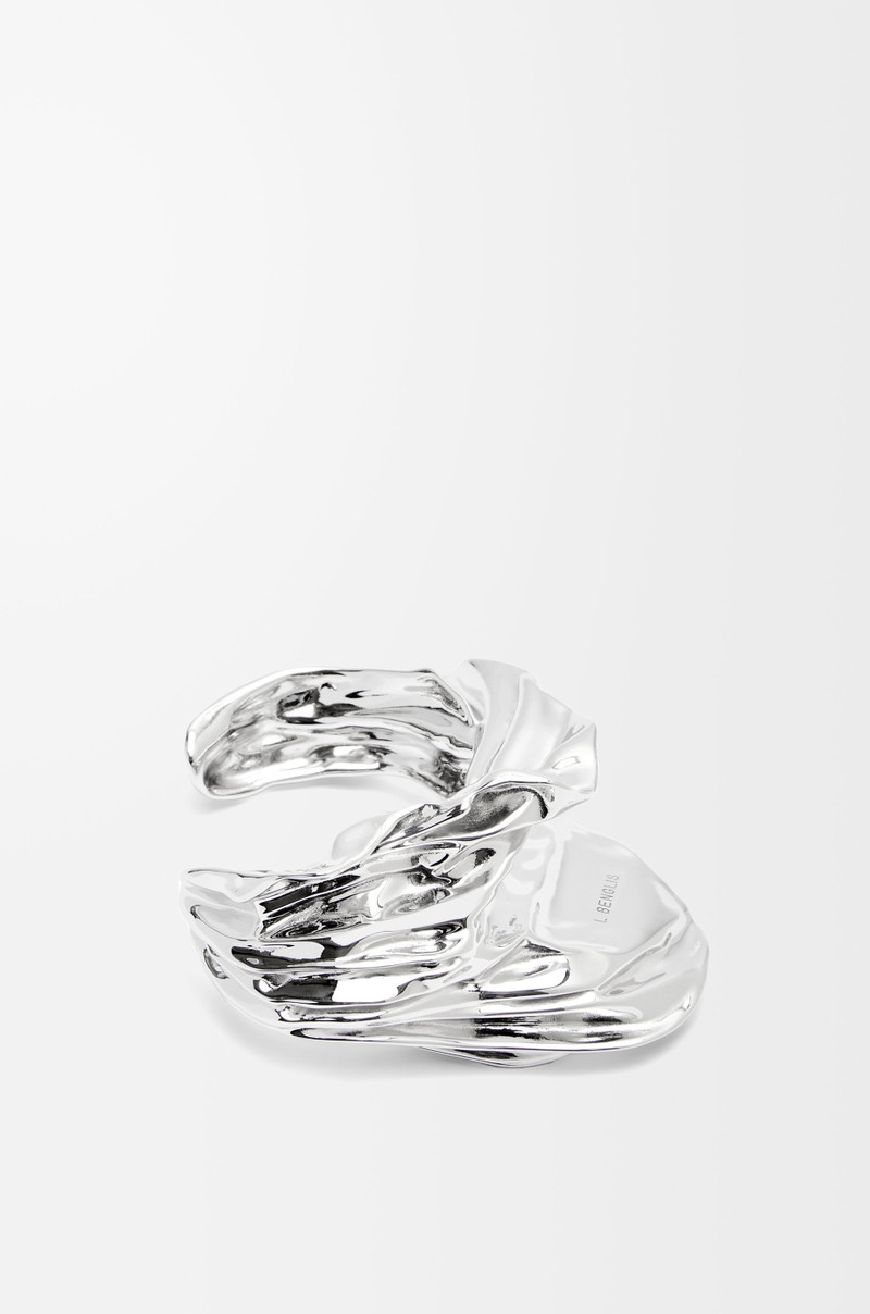 Pleated Fan cuff in sterling silver 3