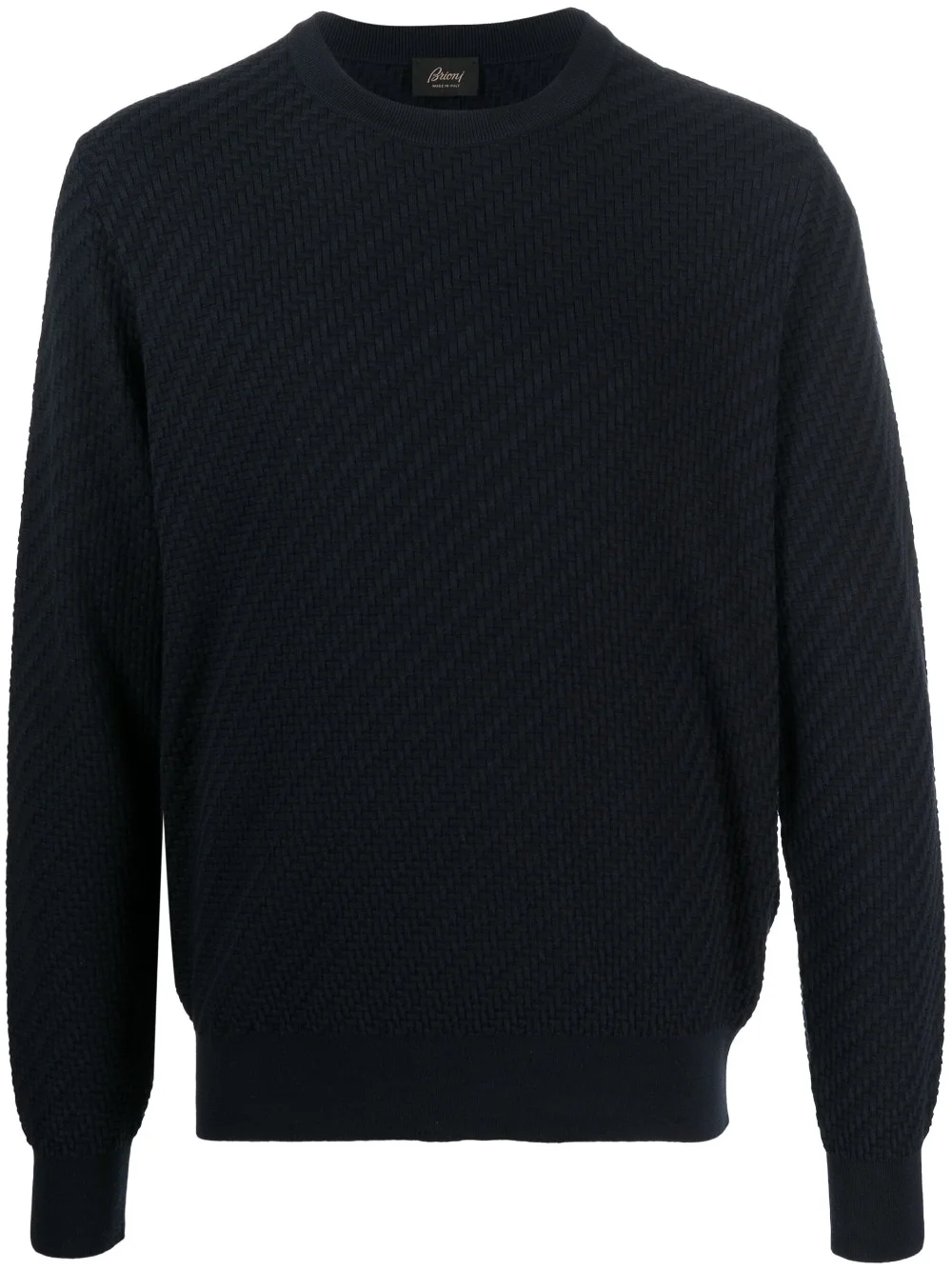 crew-neck cotton-silk jumper - 1