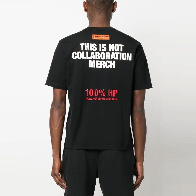 HERON PRESTON SS23 This Is Not T-Shirt 'Black' HMAA032S23JER0091001 - 4