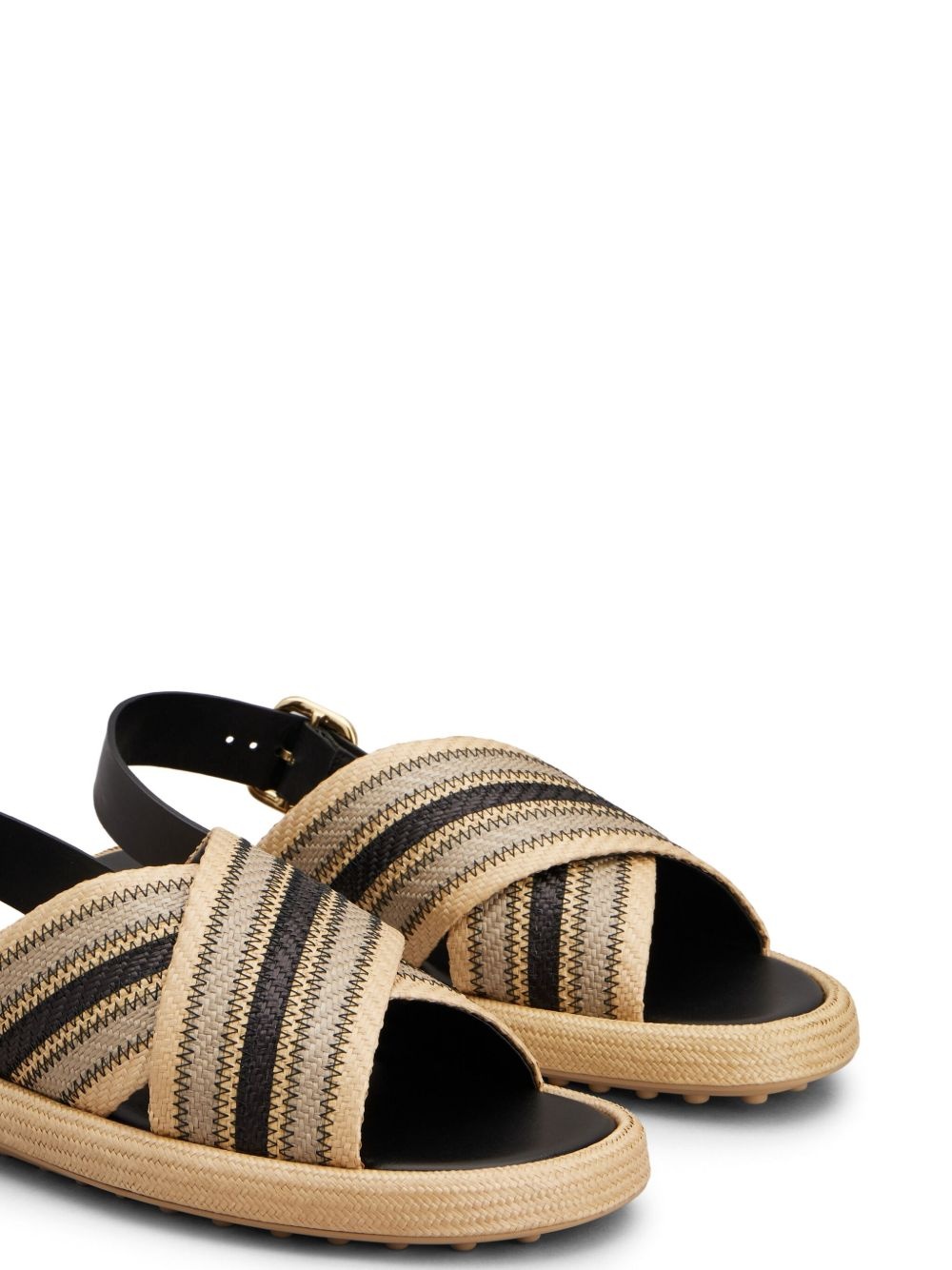 two-tone woven sandals - 2