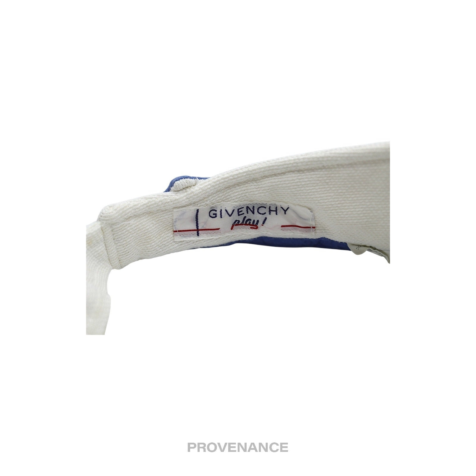 Givenchy Play Logo Embroidered Visor - White/Blue - 9