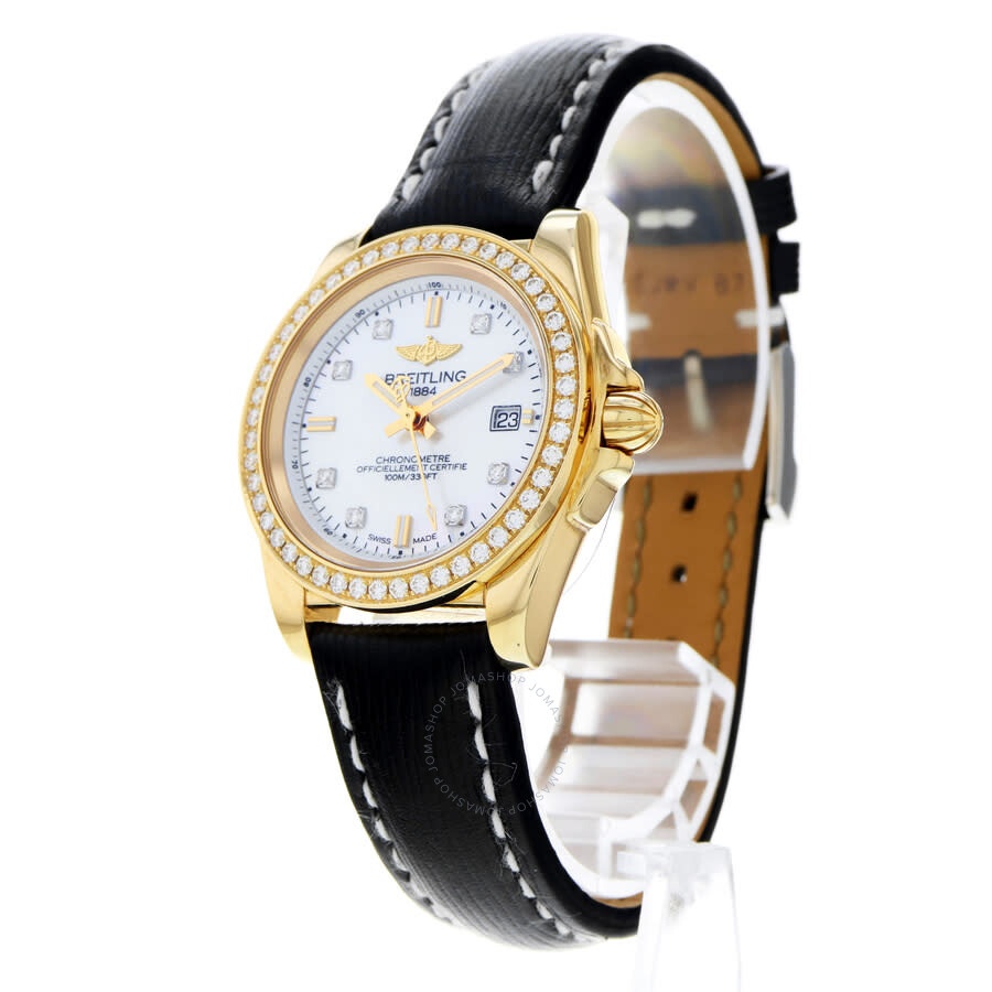 Pre-owned Breitling Galactic Quartz Chronometer Diamond Ladies Watch H7133053/A803-208X - 5