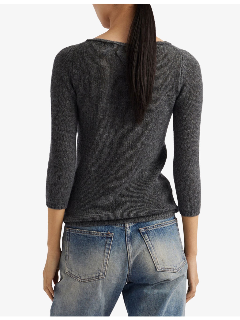 V-Neck Cashmere Knitted Jumper - 4