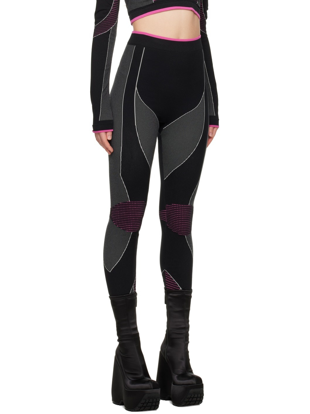 Black & Pink Rossignol Edition Seamless Leggings - 2