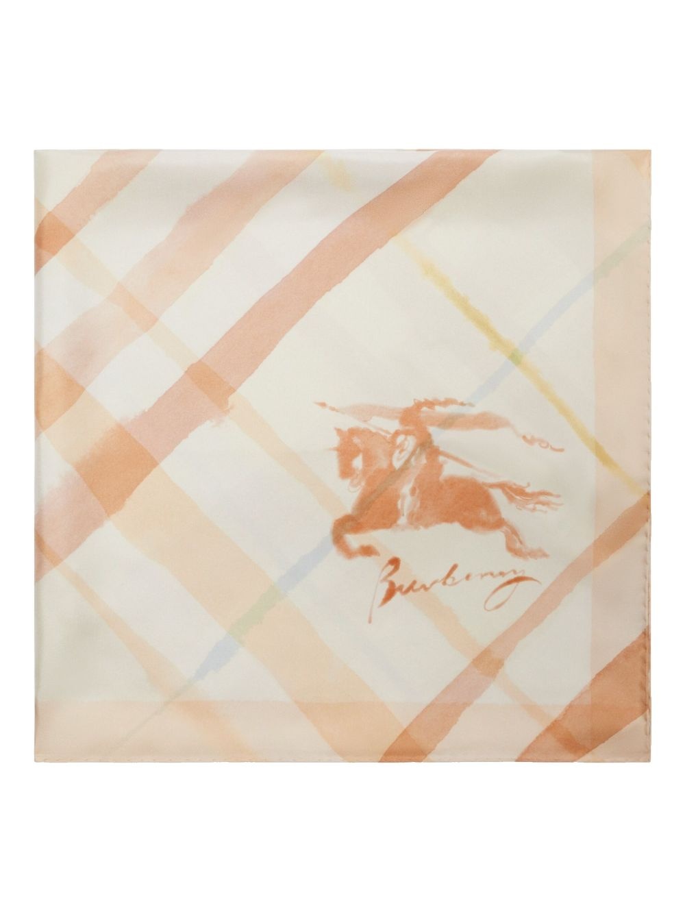 watercolour check scarf - 2