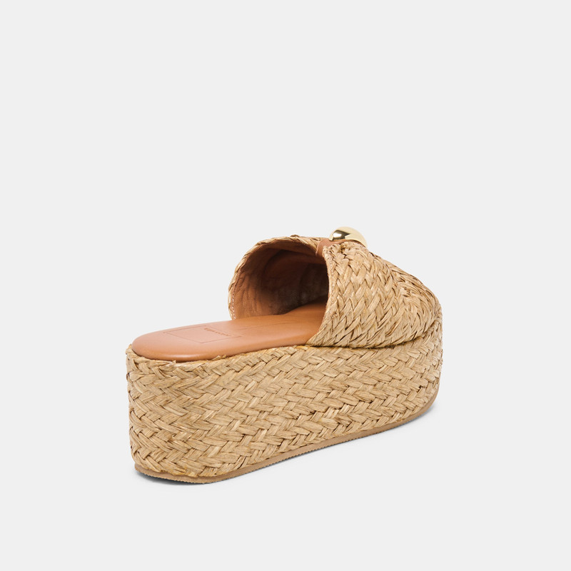 BARRIO WEDGES NATURAL RAFFIA 3