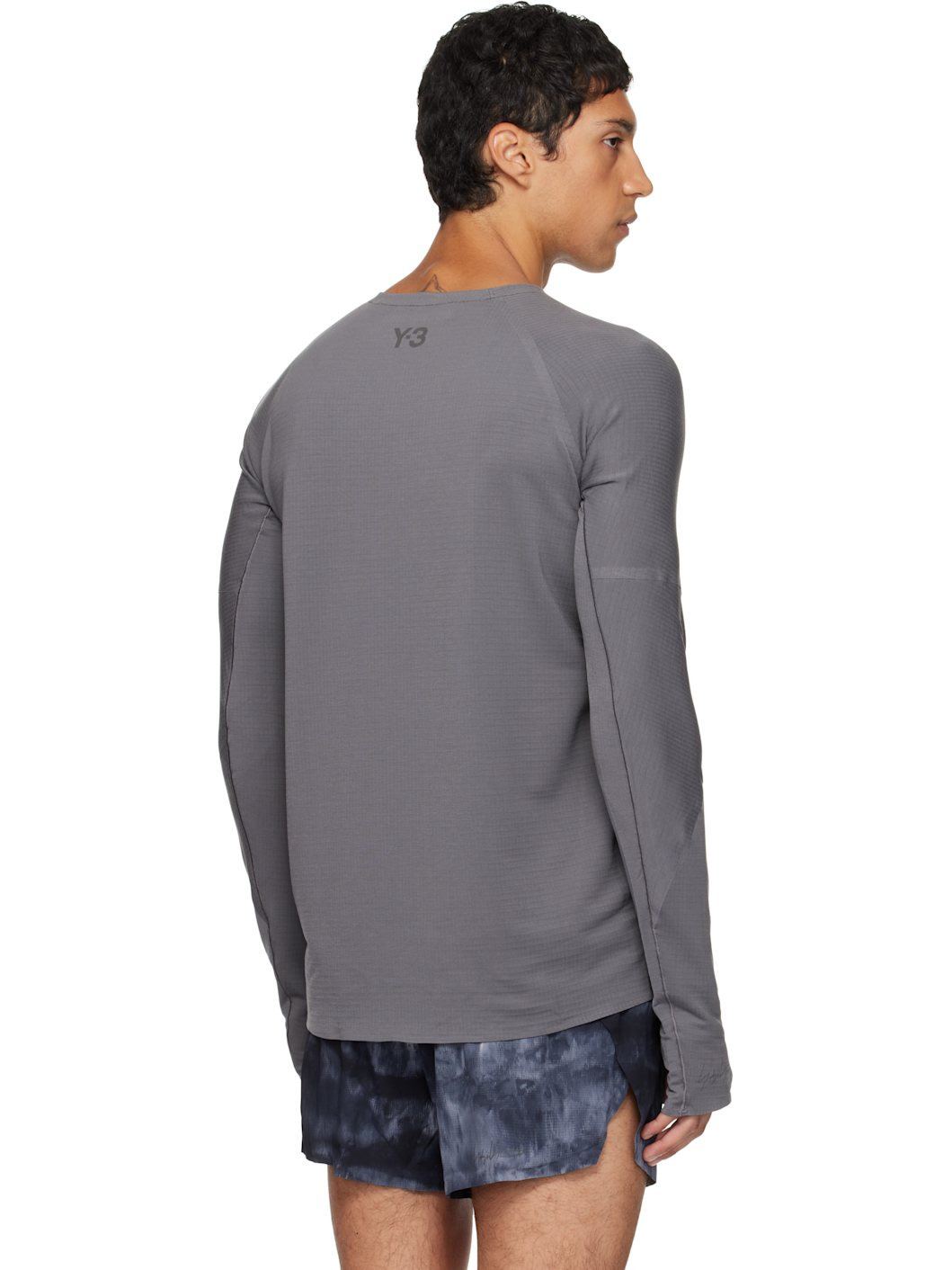 Gray Running Long Sleeve T-shirt - 3