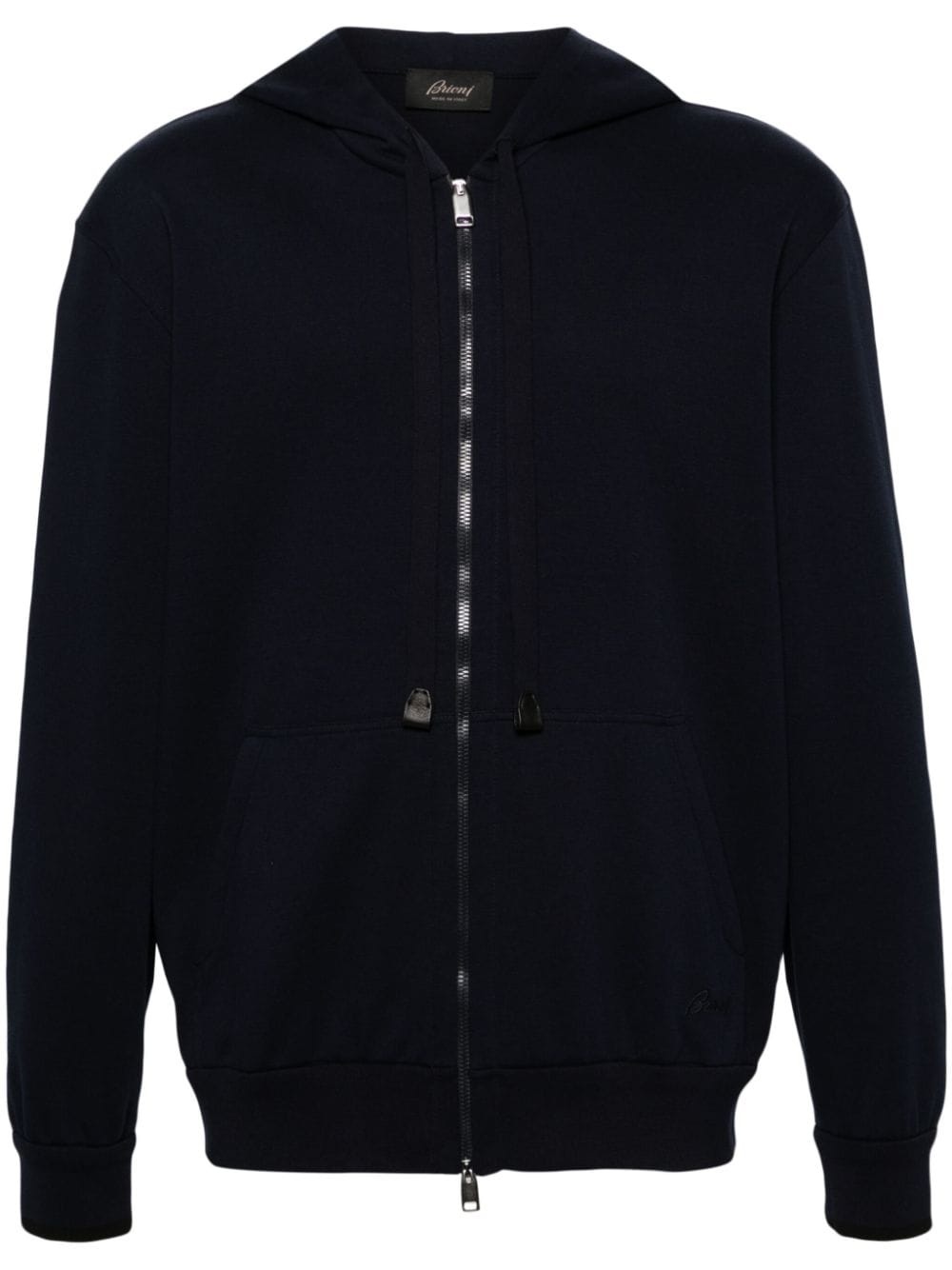 piquÃ© zip-up hoodie - 1