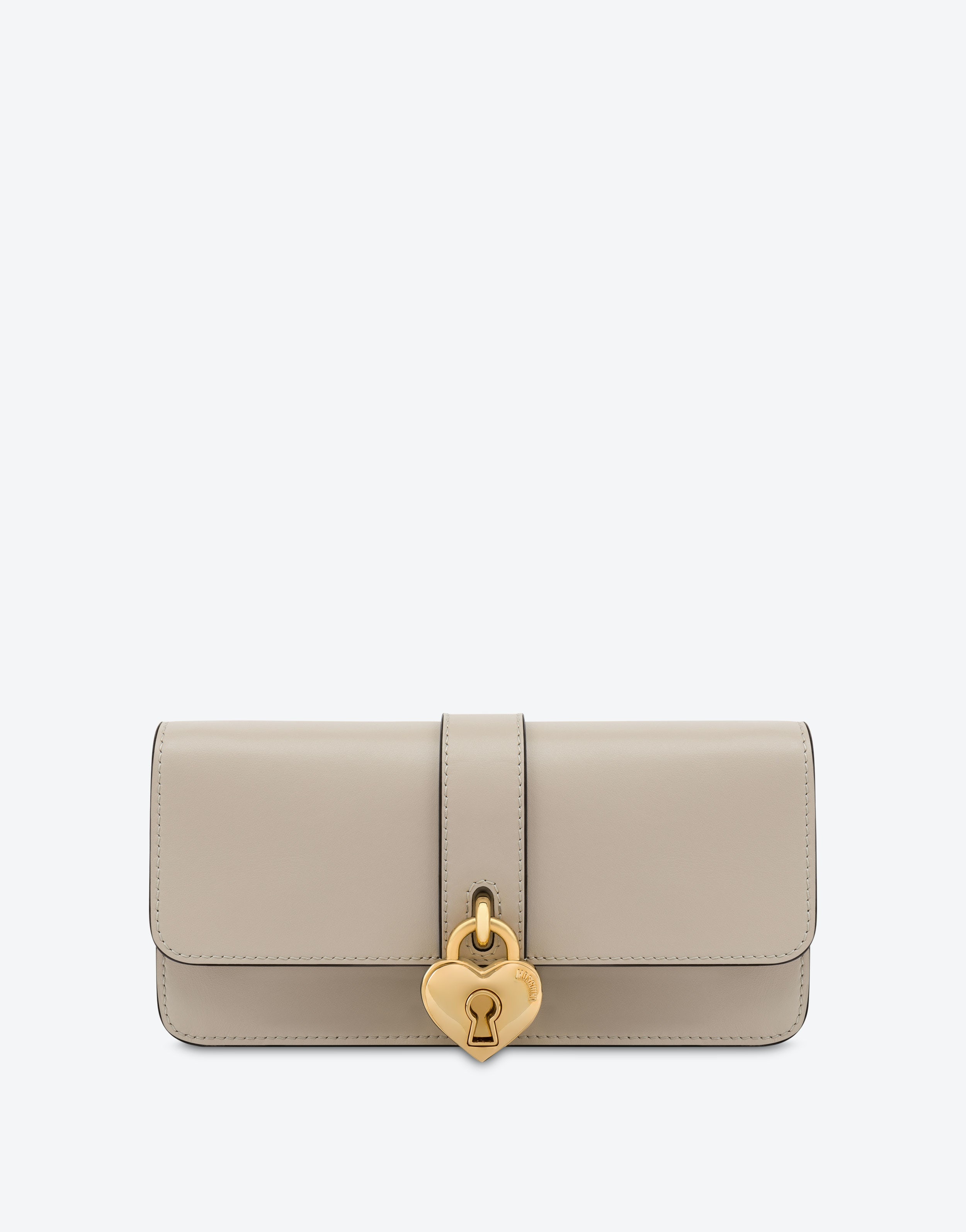 HEART LOCK CALFSKIN CLUTCH - 1