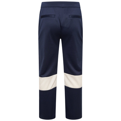 WALES BONNER Kola Straight-Leg Jersey Track Pants in White / navy outlook