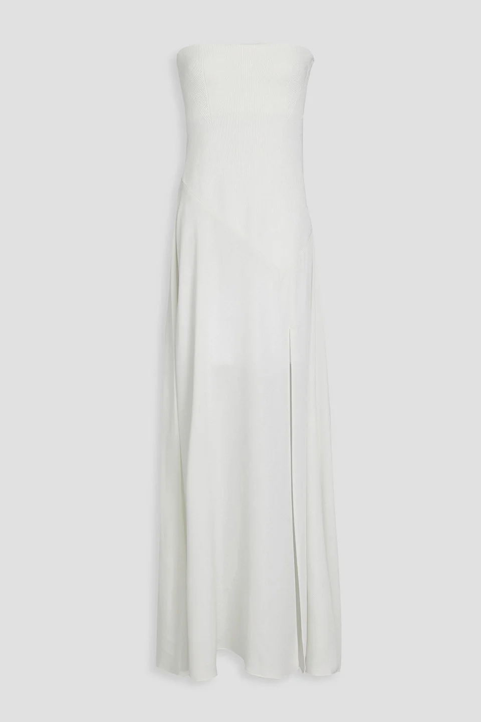 Kory strapless knit-paneled satin-crepe maxi dress - 1