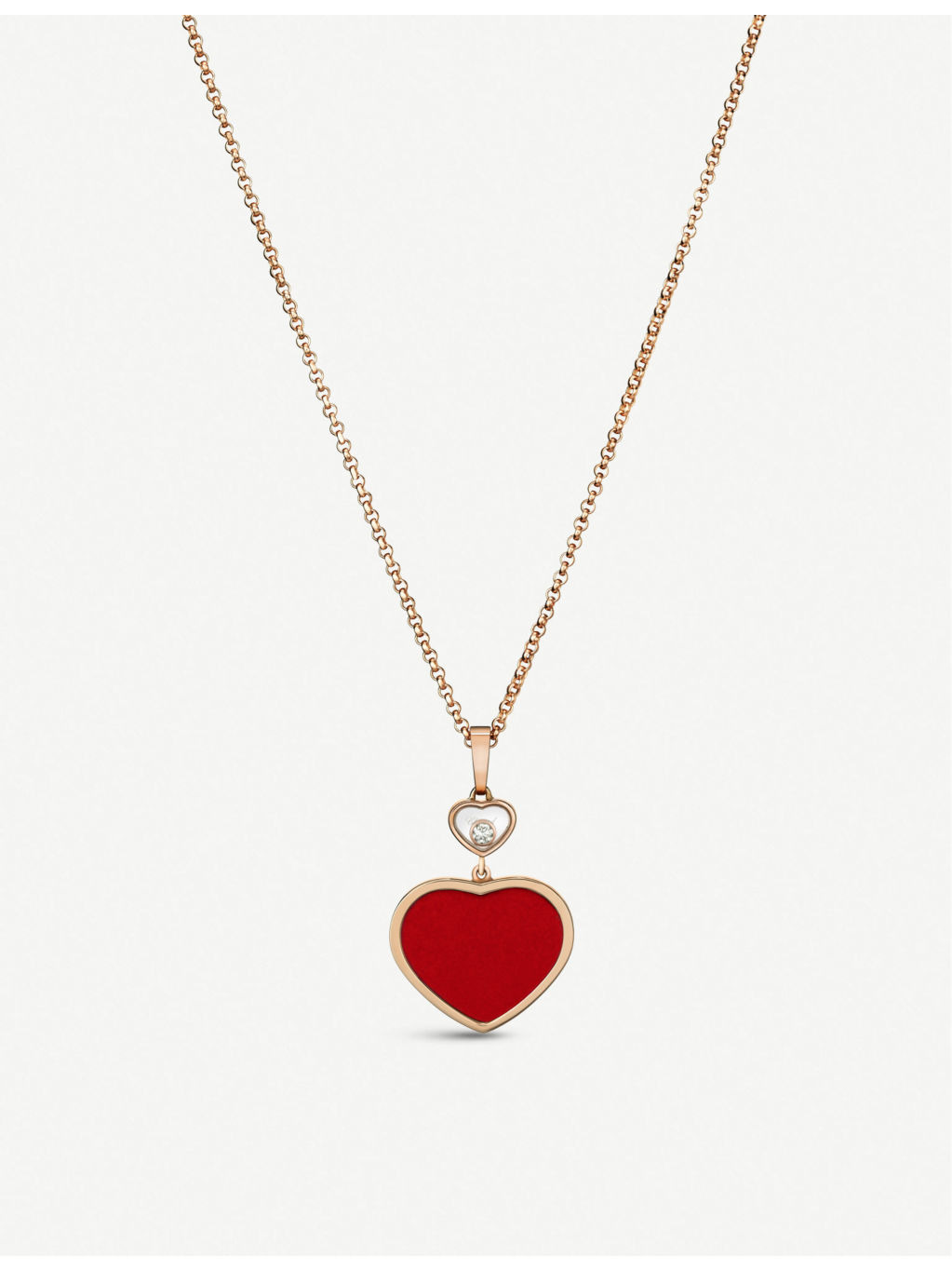 Happy Hearts 18ct rose-gold and diamond pendant - 1