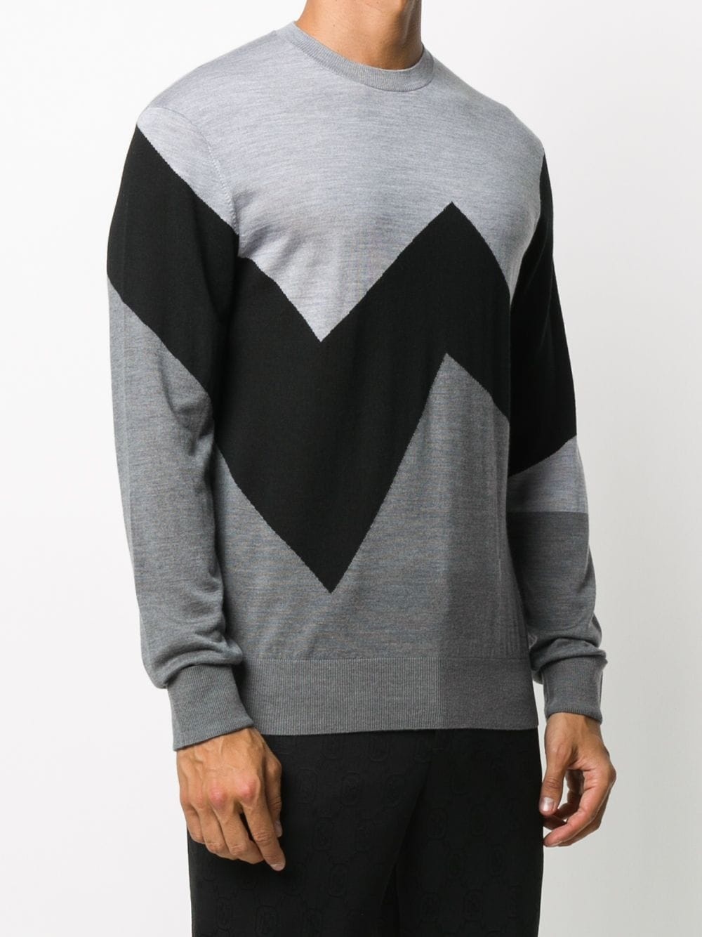 zig-zag panelled jumper - 3