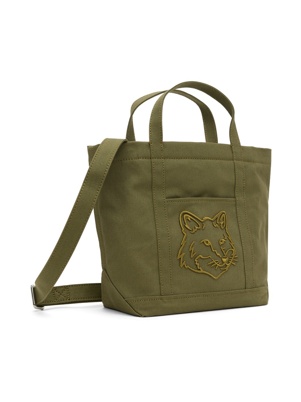 Khaki Fox Head Small Tote - 2