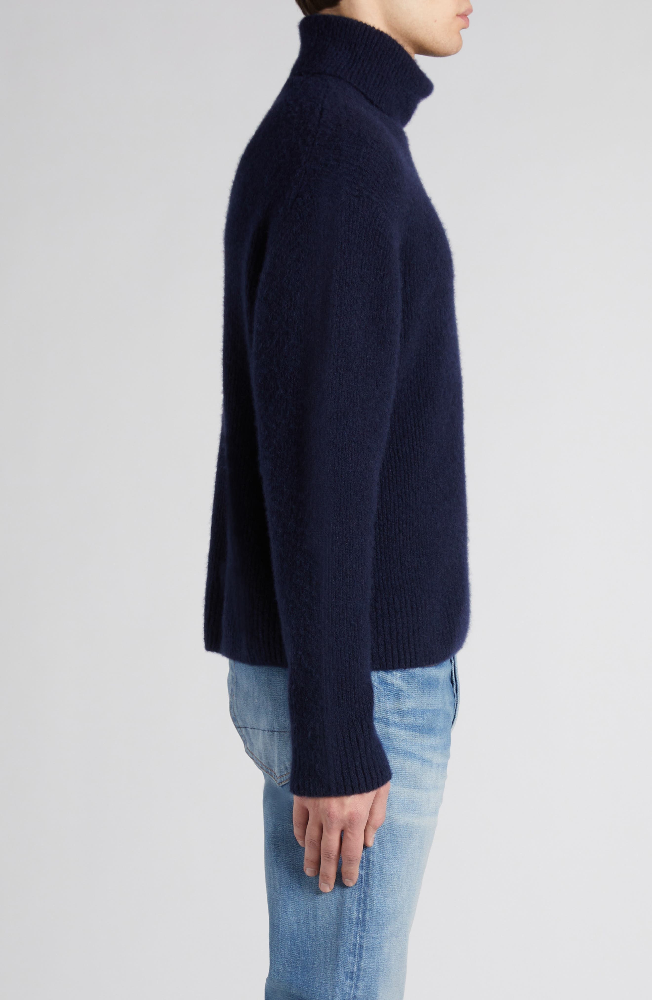 TOM FORD Brushed Cashmere & Silk Turtleneck Sweater in Hb808 Moonlight Ocean at Nordstrom - 4