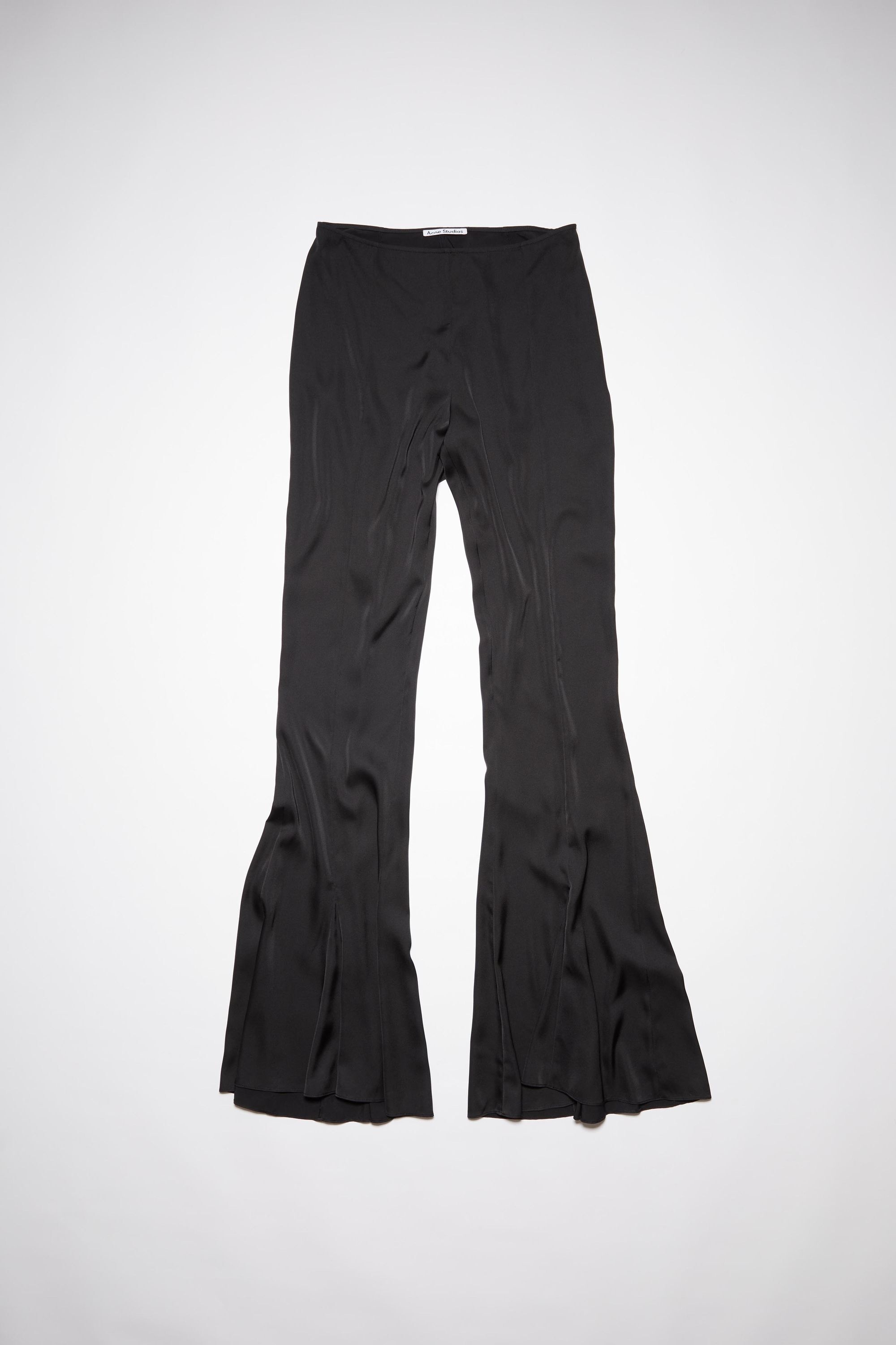 Acne Studios Satin flared trousers - Black | REVERSIBLE