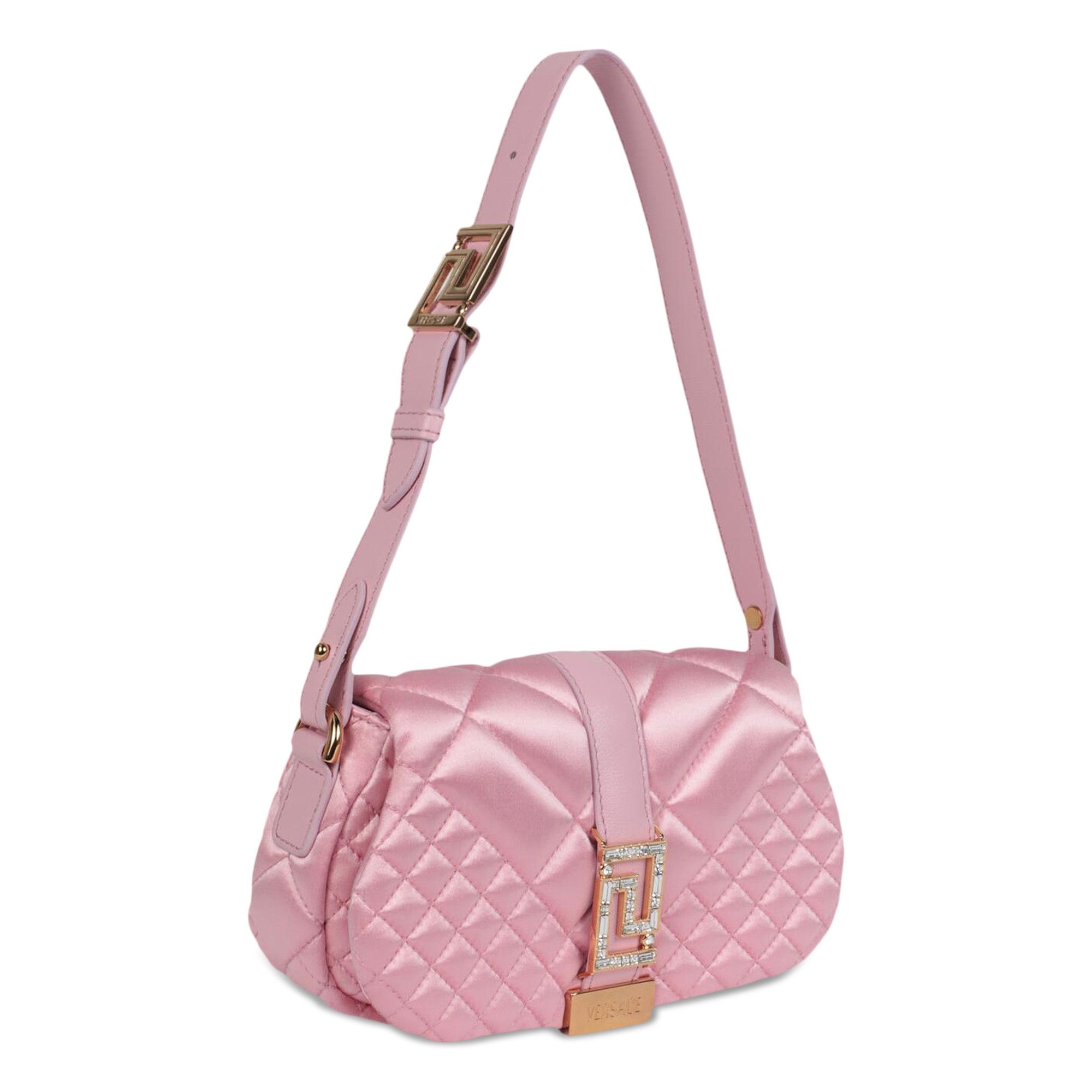 Versace Greca Goddess Quilted Satin Shoulder Bag 'Pale Pink' - 3