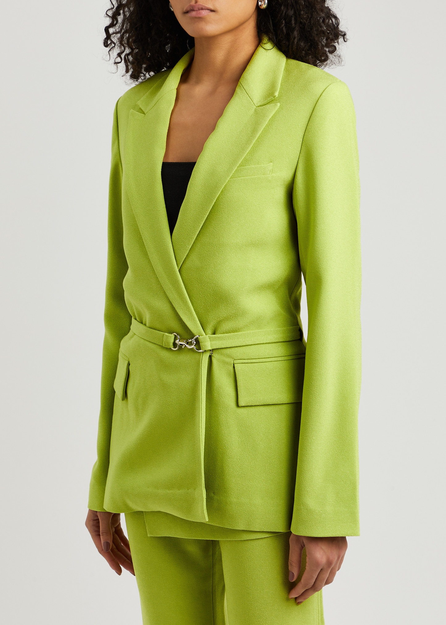 Magda belted textured blazer - 2