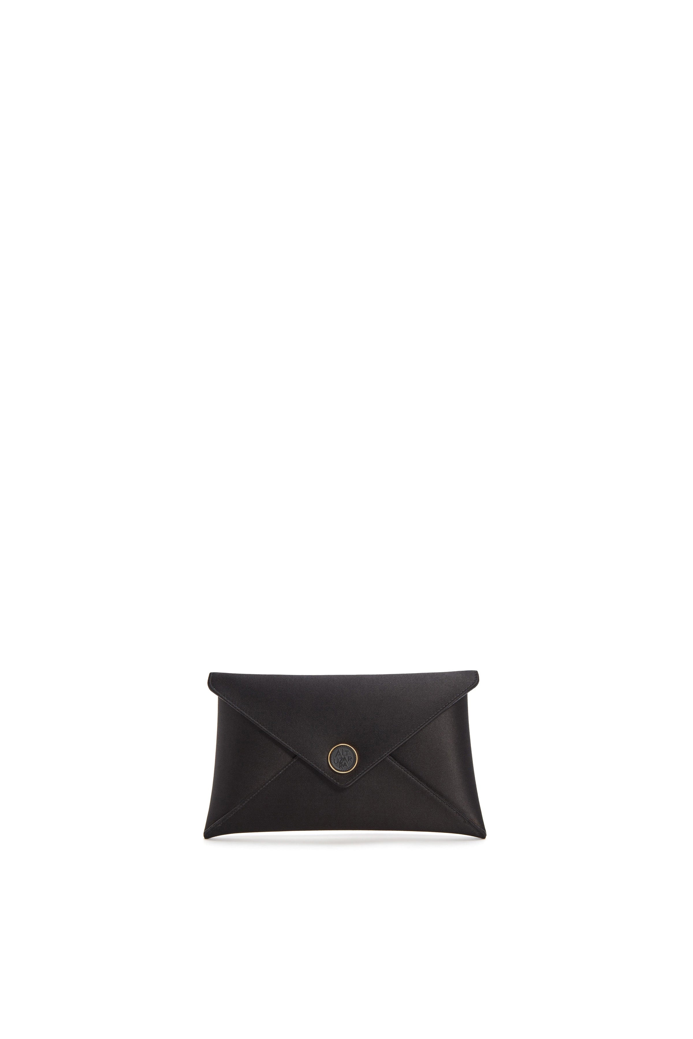 'MEDALLION' ENVELOPE CLUTCH SATIN - 1