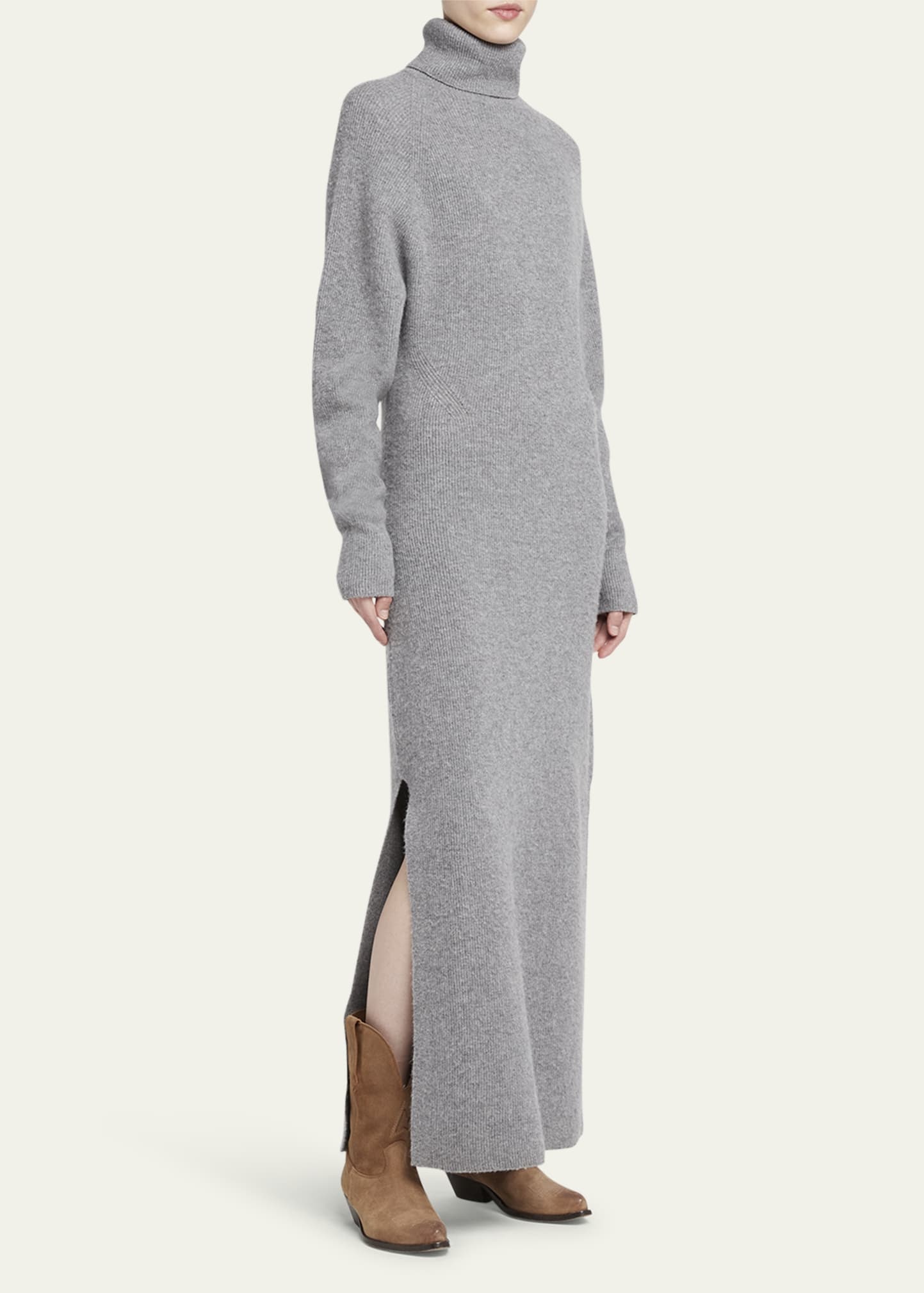 Journey Wool Turtleneck Maxi Dress - 4
