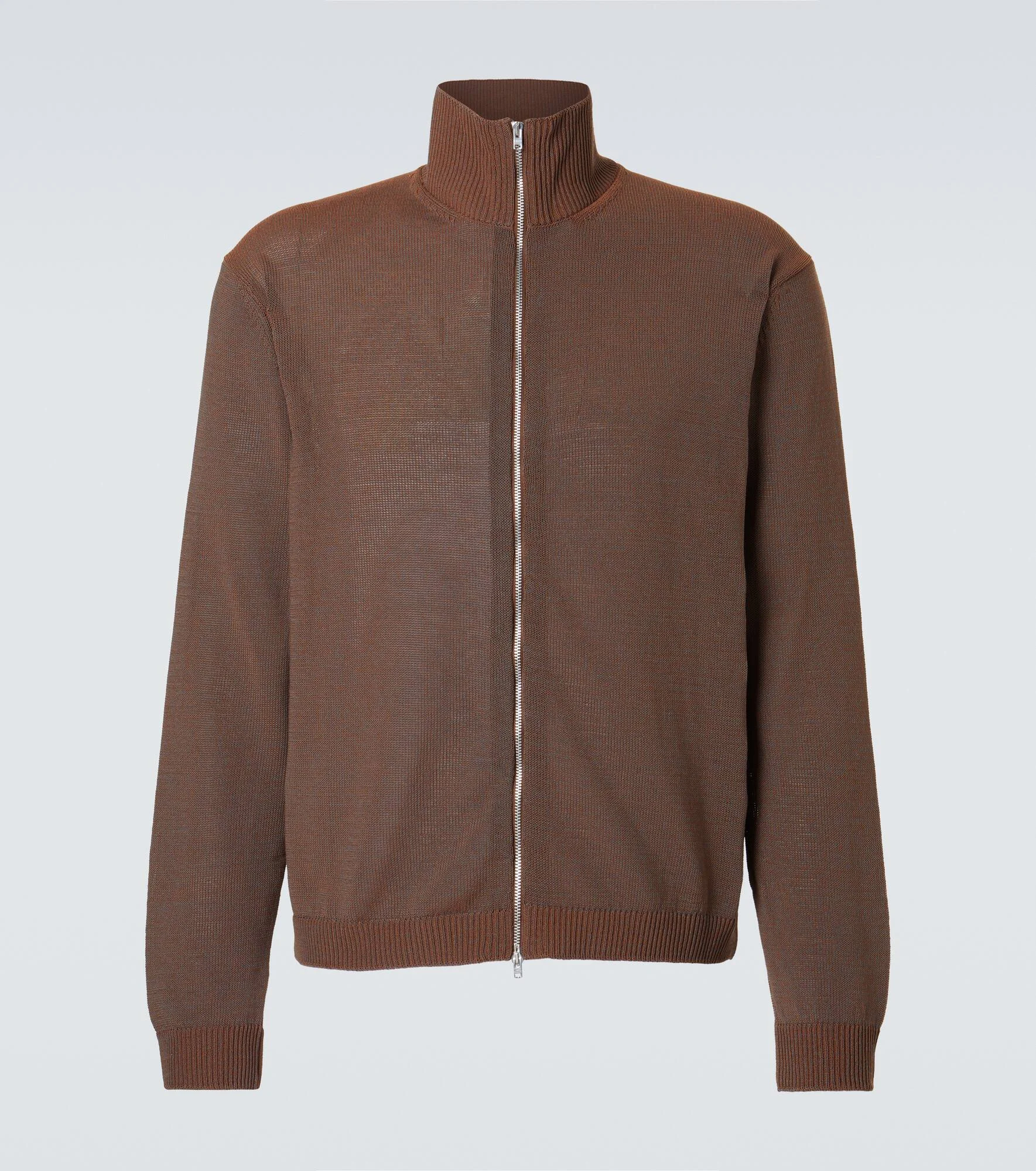 Float cotton-blend zip-up cardigan - 1