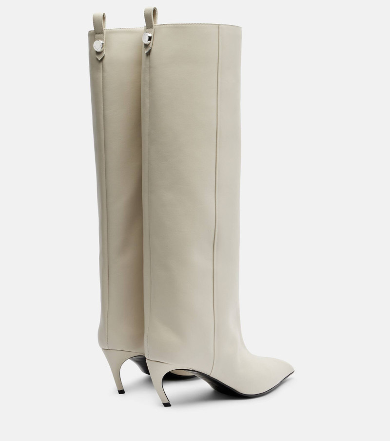 THE ATTICO Lea 65 leather knee-high boots outlook