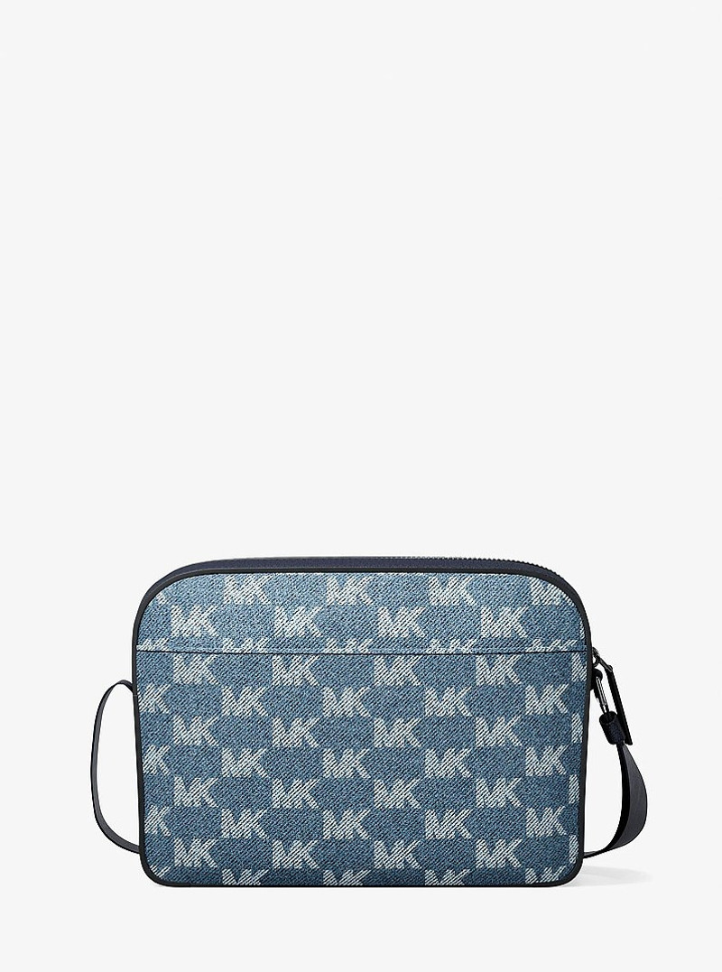 Cooper Logo Jacquard Denim Flight Bag 5