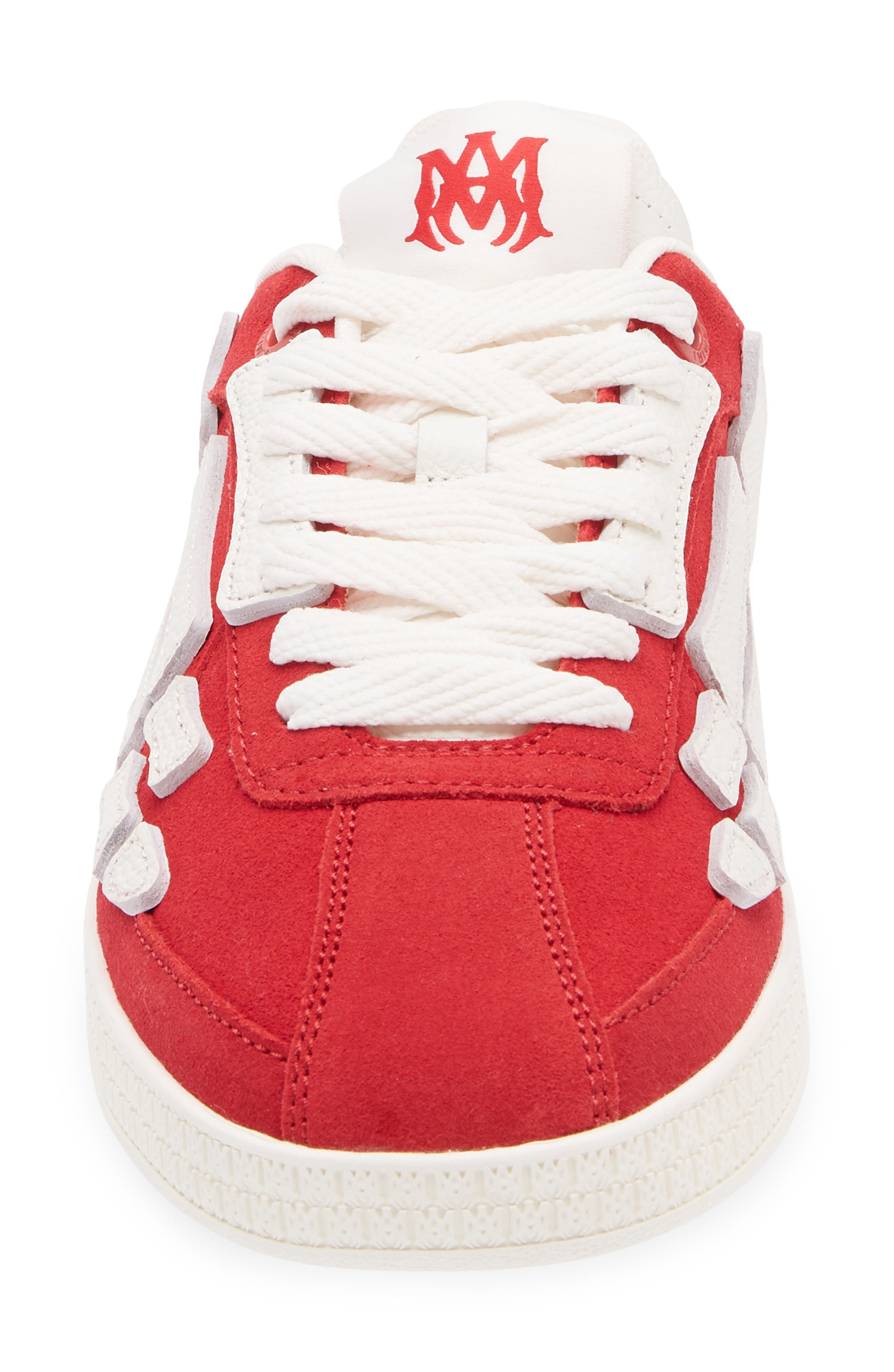AMIRI Pacific Bones Suede Sneaker in Varsity Red at Nordstrom - 4