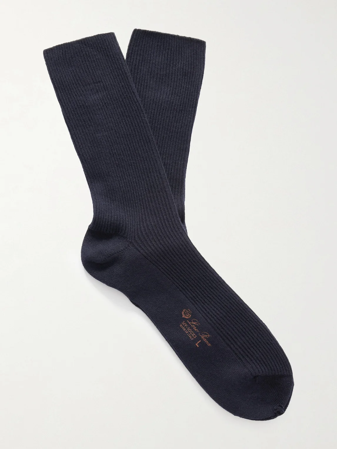 Ribbed Cashmere-Blend Socks - 1