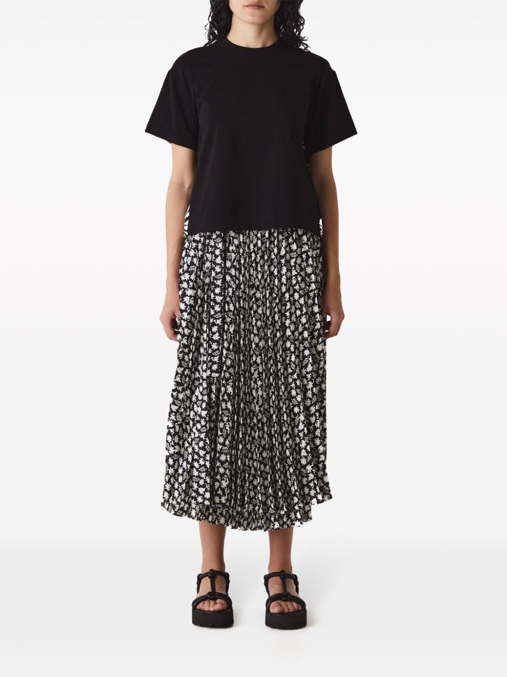 floral-print plissÃ© skirt - 2