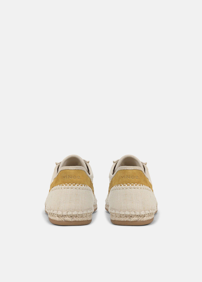 Vince Oasis Linen & Leather Espadrille Sneaker outlook