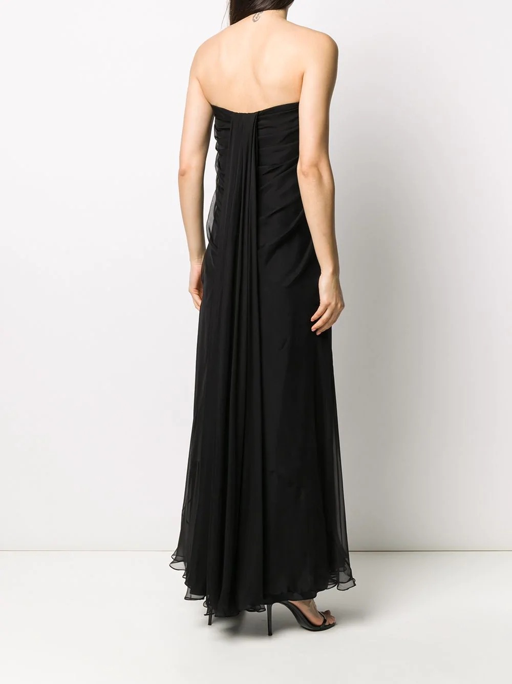 draped details long dress - 4