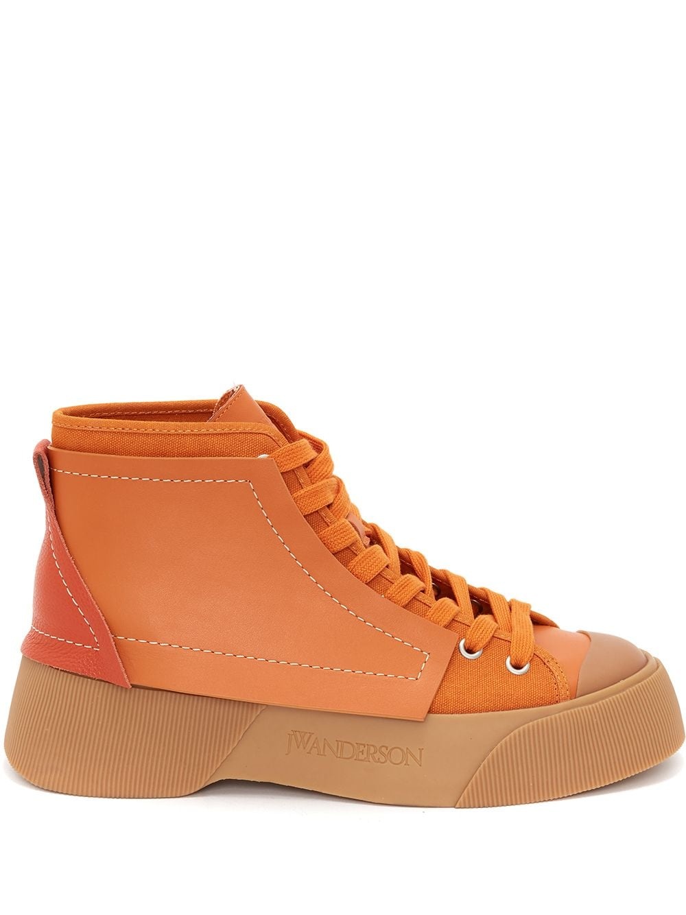 panelled high-top sneakers - 1