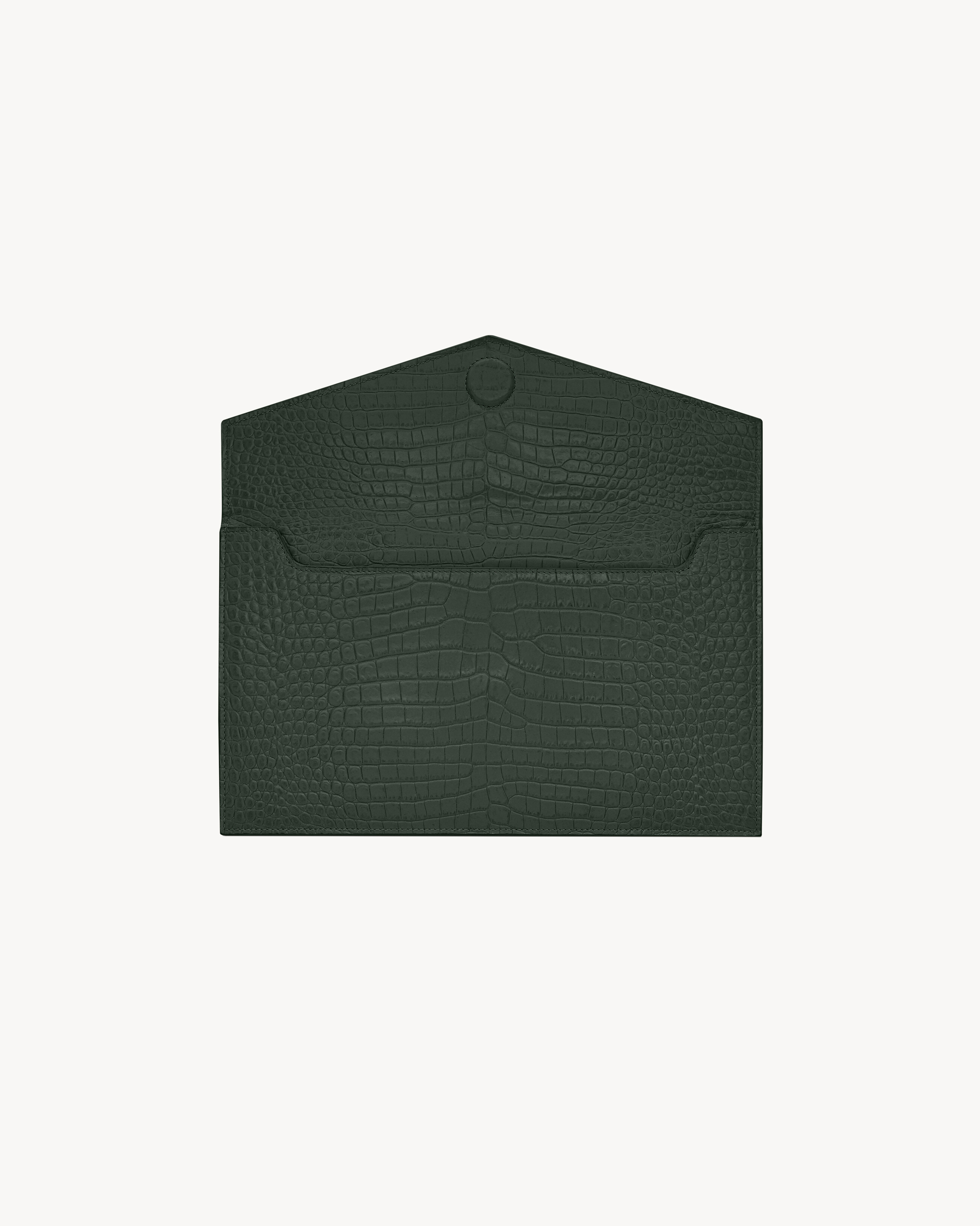 UPTOWN POUCH IN CROCODILE-EMBOSSED SHINY LEATHER - 4