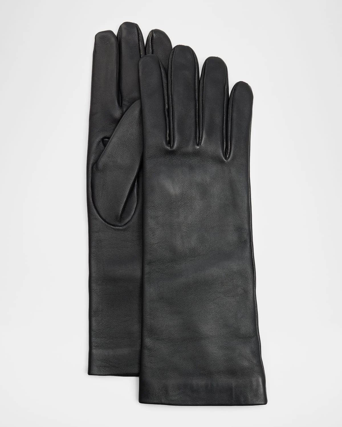 Men & apos;s Long Leather Gloves with Silk Lining - 1